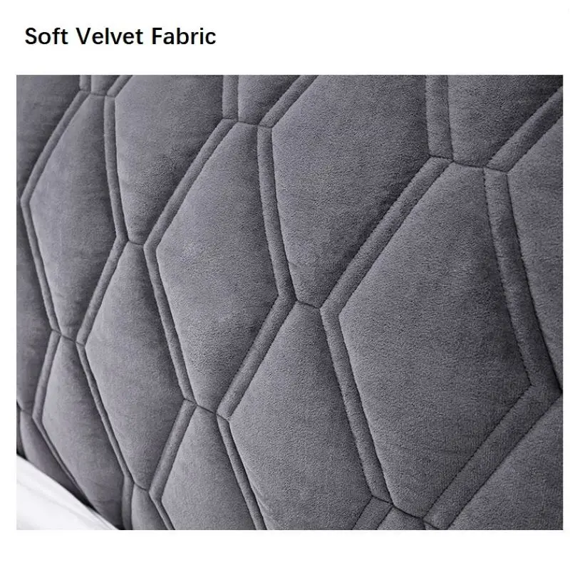 All-inclusive Super Soft Smooth Quilted Head Cover Thicken Velvet Headboard Cover Solid Color Bed Back Dust Protector Cover thumbnail 4