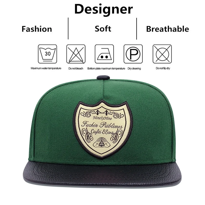 Fashion Cowboy Baseball Cap Hip Hop Baseball Cap Shield Embroidery Hat Tide Men Street Dance Caps Cotton Snapback Hats thumbnail 2