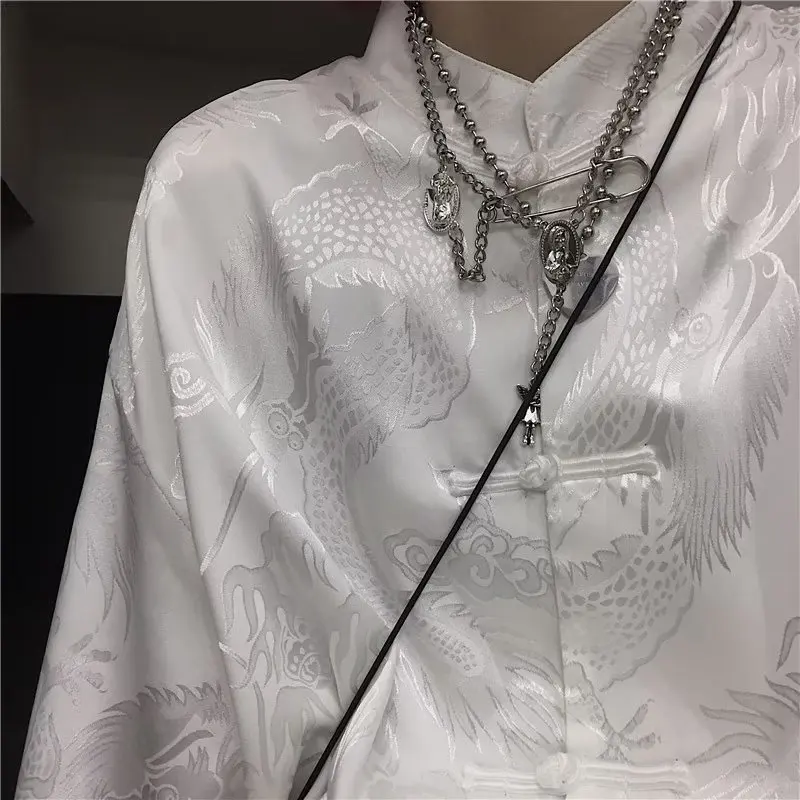New Chinese Style Men's Shirt Chinese Tunic Suit Modern Hanfu Traditional Oriental Tai Chi Kung Fu Clothes Tang Suits Summer thumbnail 3