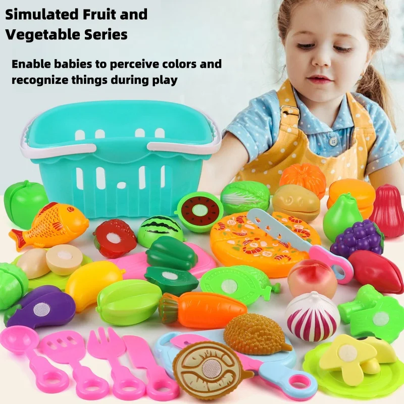 25 PCs Set DIY Fruit Cutting Music Toy Simulation Vegetable Fruit and Vegetable Children's Toy Girl Boy Kitchen Food Set thumbnail 6