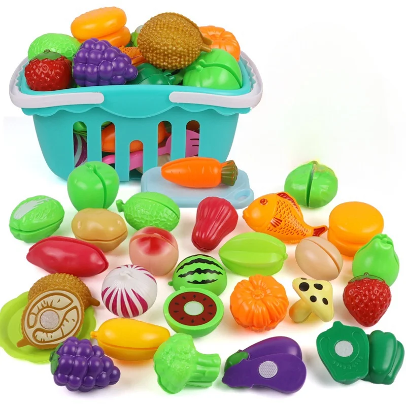 25 PCs Set DIY Fruit Cutting Music Toy Simulation Vegetable Fruit and Vegetable Children's Toy Girl Boy Kitchen Food Set thumbnail 2
