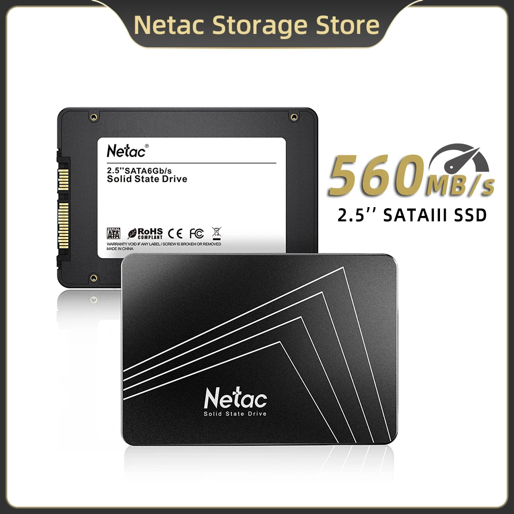Netac 2.5'' SATA SSD 128gb 256gb 512gb 1tb 2tb 4tb Hard Drive Internal SATA3 Solid State Drive for PC