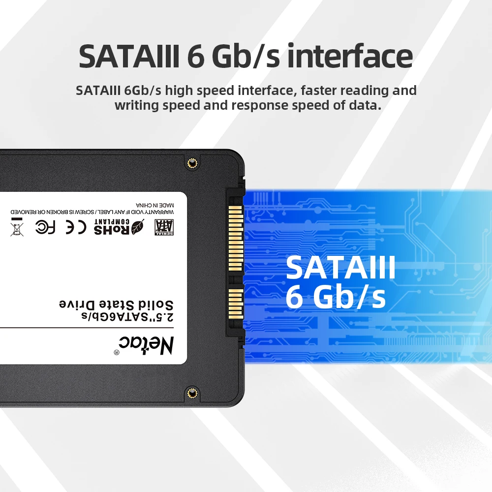 Netac 2.5'' SATA SSD 128gb 256gb 512gb 1tb 2tb 4tb Hard Drive Internal SATA3 Solid State Drive for PC thumbnail 5