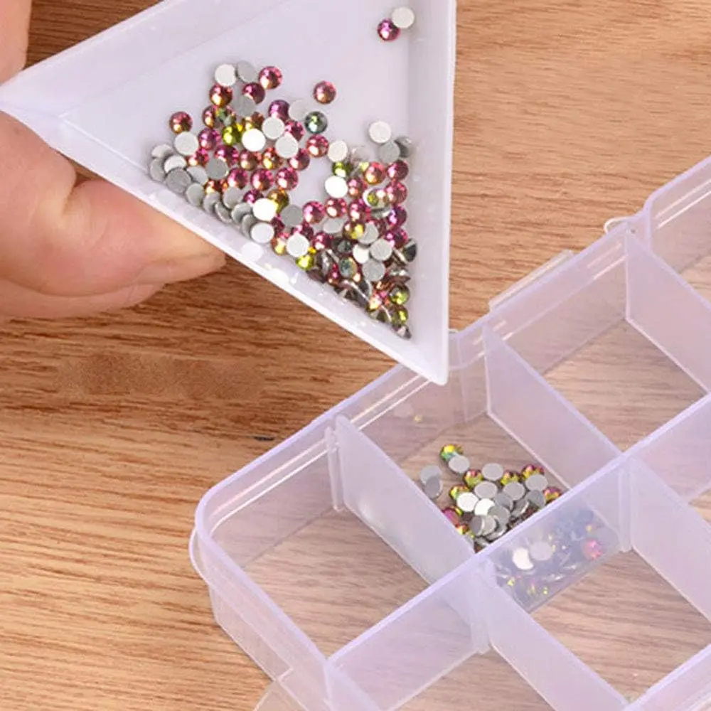 1/10Pcs Triangular Tray Boxes Tweezers for Rhinestone Diamond Stotrage Handmade Supplies Jewelry Display Organizer Accessories thumbnail 4