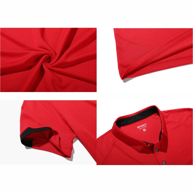 Summer Quick Drying Short Sleeved Polo Shirt Golf Jersey Company Group Breathable Fitness Lapel Sports Sleeved 8-Color Large Top thumbnail 6
