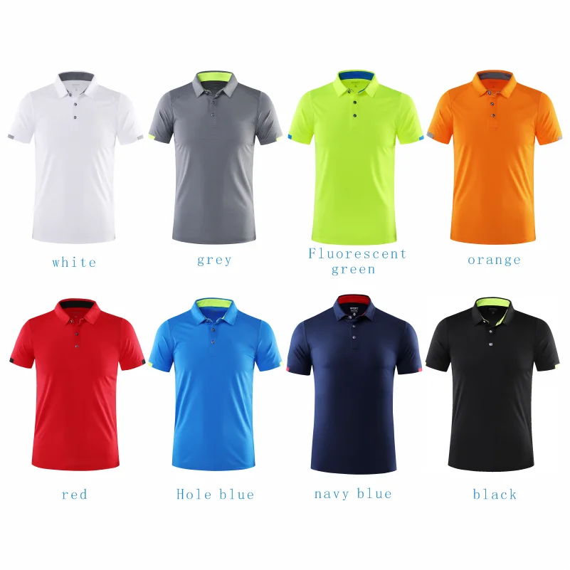 Summer Quick Drying Short Sleeved Polo Shirt Golf Jersey Company Group Breathable Fitness Lapel Sports Sleeved 8-Color Large Top thumbnail 3