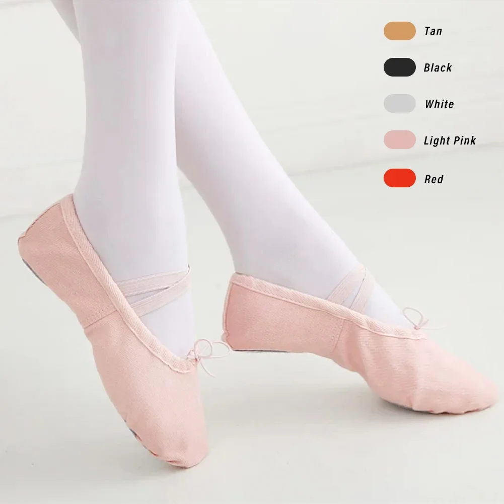 1Pair Girls Ballet Shoes Canvas Soft Sole Ballerina Ballet Dance Slippers Children Practise Ballerina Shoes Woman Dance Shoes thumbnail 2