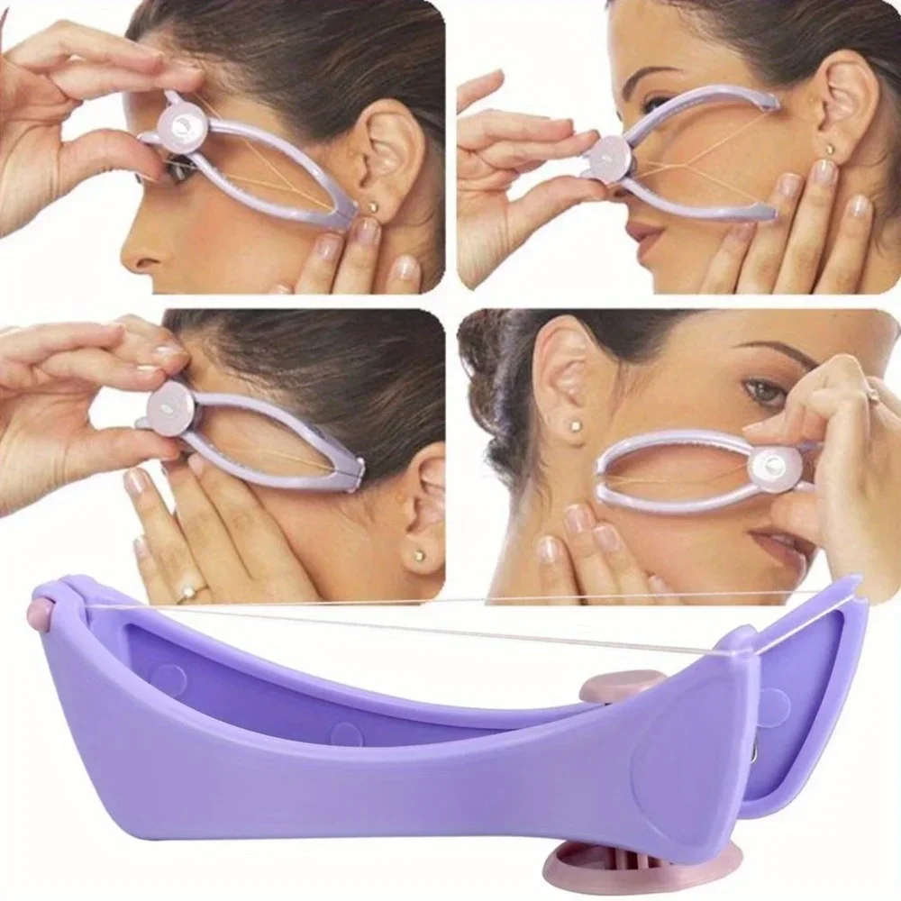 Portable purple facial hair remover with facial threading for beauty purposes thumbnail 3