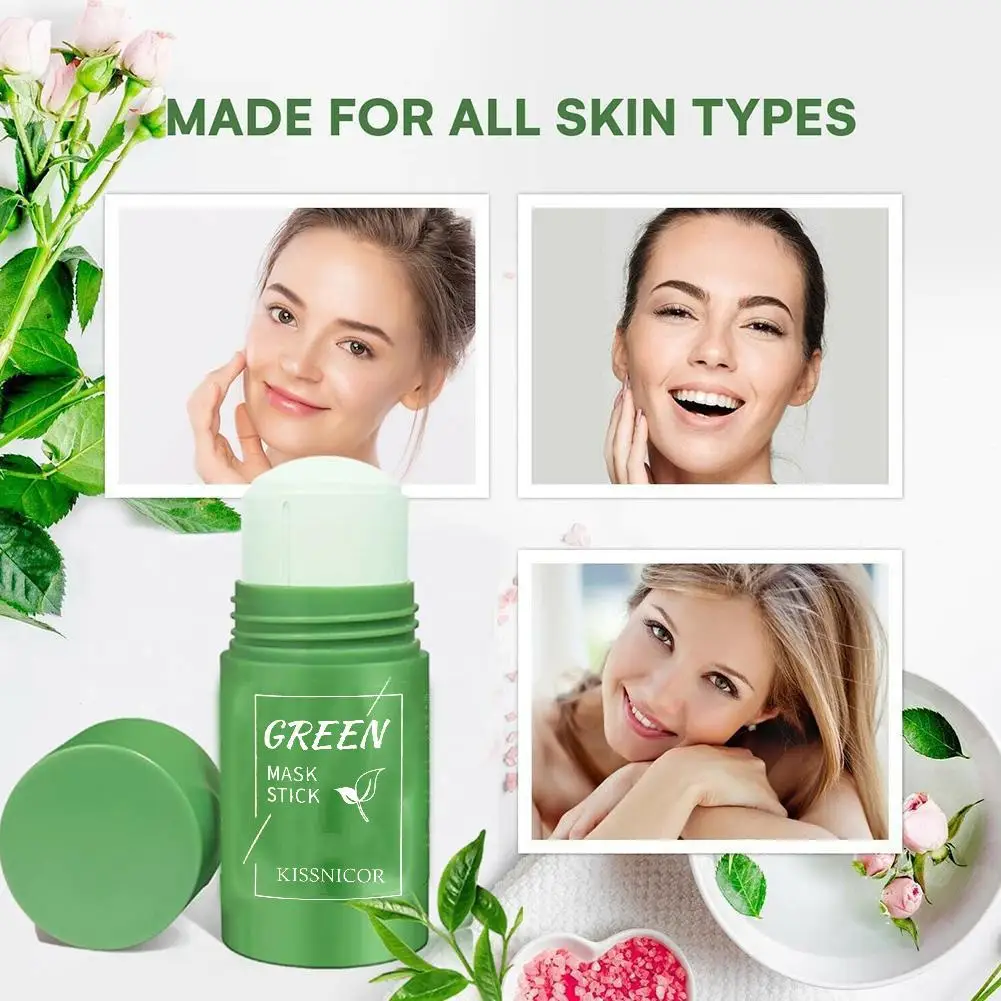 Face Clean Mask Green Tea Cleansing Stick Mask Shrink pores Deep Blackhead Remover facial Cleansing Moisturizing Mask 40g thumbnail 3