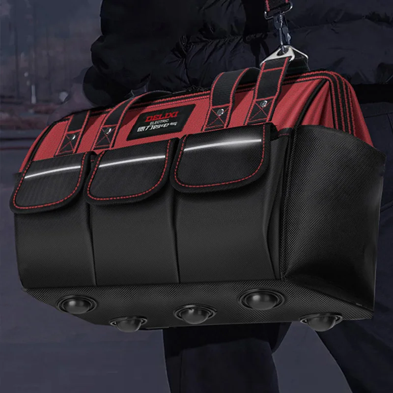 DELIXI ELECTRIC Tool Bag,Multifunctional Waterproof Storage Bags,Suitable for Electricians,Carpenters,Car Mechanics,Homeowners thumbnail 5