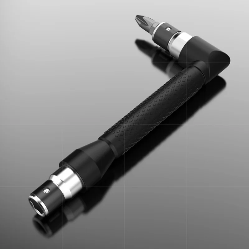 L type 1/4 hexagon screwdriver bit 90 ° double-end handle black 6.35mm wrench tool thumbnail 4