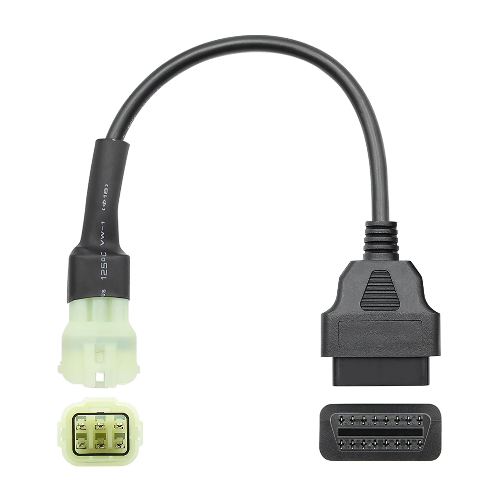 For KTM OBD2 Connector Motorcycle Motobike For KTM 6 Pin To 16 Pin Adapter For OBD2 Diagnostic Tools Moto OBD 2 Extension Cable thumbnail 2