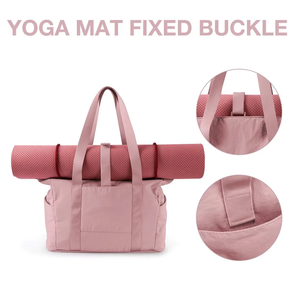Women Travel Tote Bag University Laptop Travel Tote diaper Gym Yoga Bag Shoulder Bag Yoga Mat Buckle for Sports College Work thumbnail 2