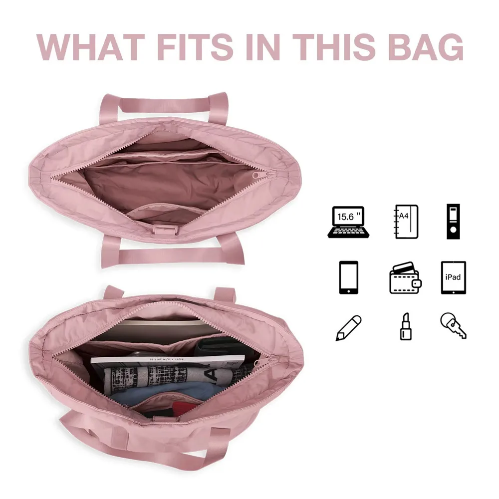 Women Travel Tote Bag University Laptop Travel Tote diaper Gym Yoga Bag Shoulder Bag Yoga Mat Buckle for Sports College Work thumbnail 3
