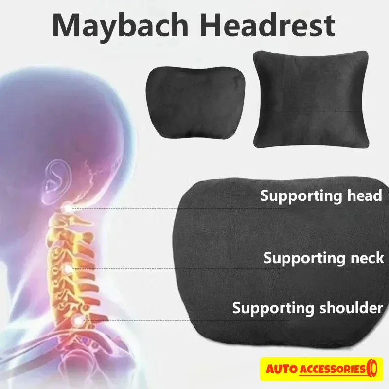 Car Headrest Neck Support Seat / Maybach Design S Class Soft Universal Adjustable Car Pillow Neck Rest Cushion High Quality thumbnail 5
