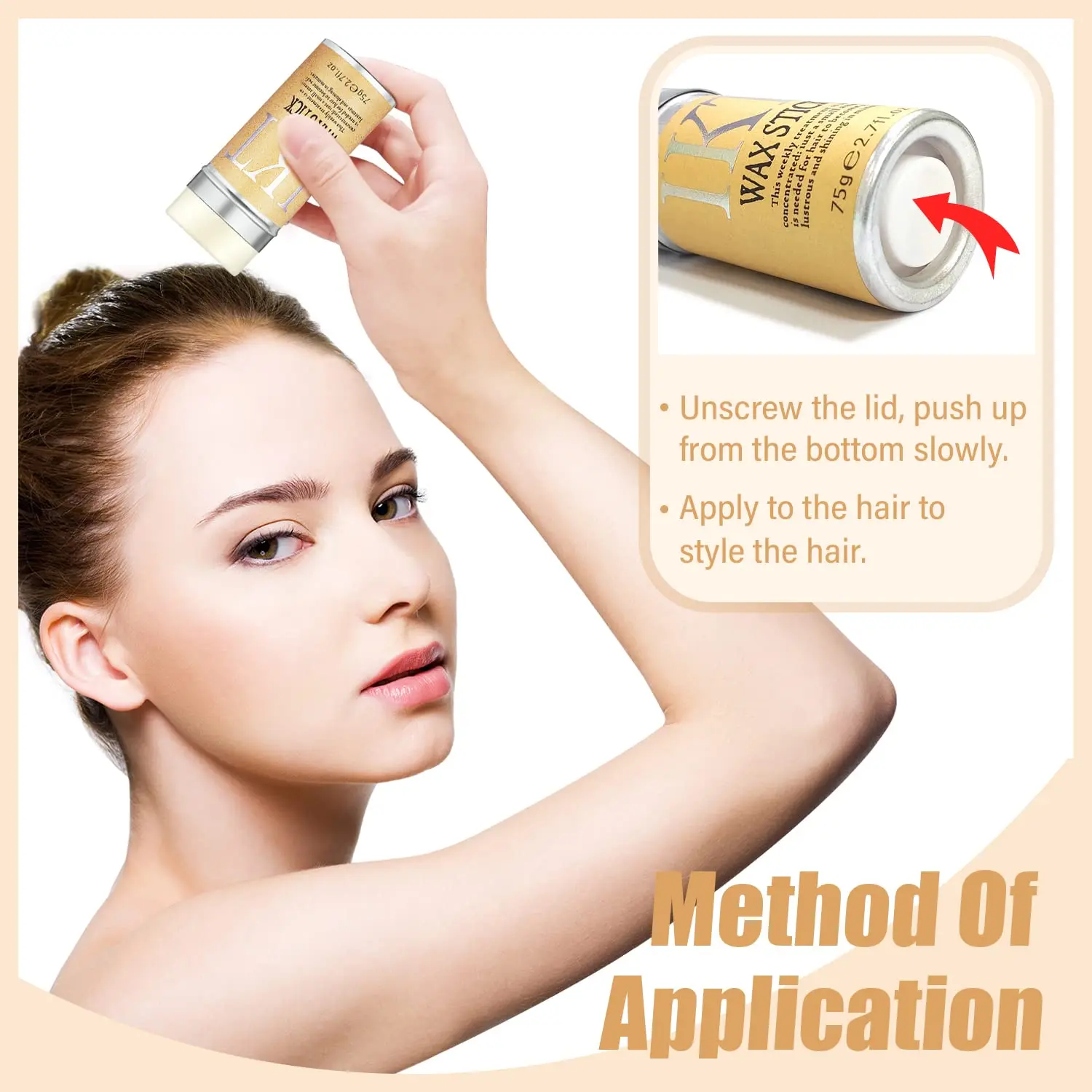High Quality Hair Wax Stick for Wigs and Hairstyling-Edge Control, Non-Greasy Pomade for Fly Away and Frizzy Hair,Christmas gift thumbnail 6