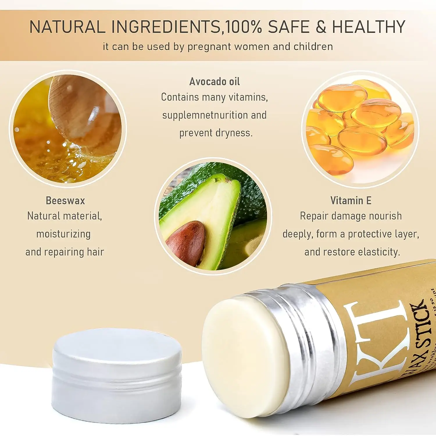 High Quality Hair Wax Stick for Wigs and Hairstyling-Edge Control, Non-Greasy Pomade for Fly Away and Frizzy Hair,Christmas gift thumbnail 2