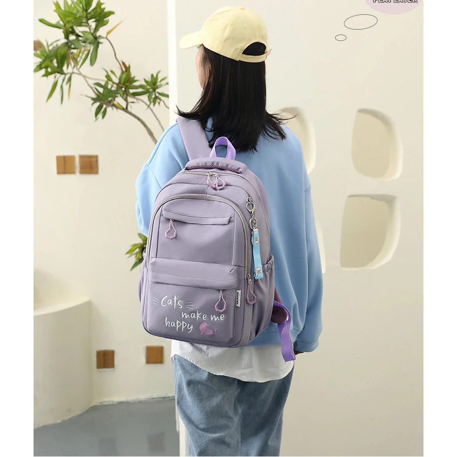 Girl School Bag Backpack Back Pack For Teenager Women Children Female Pink Schoolbag Primary High Bagpack Class Teens Child Kids thumbnail 2