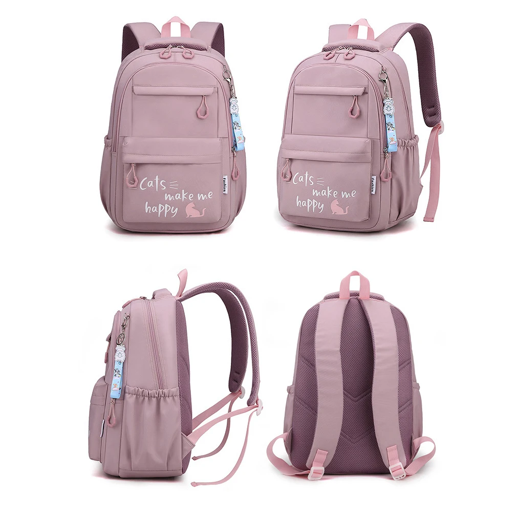 Girl School Bag Backpack Back Pack For Teenager Women Children Female Pink Schoolbag Primary High Bagpack Class Teens Child Kids thumbnail 5