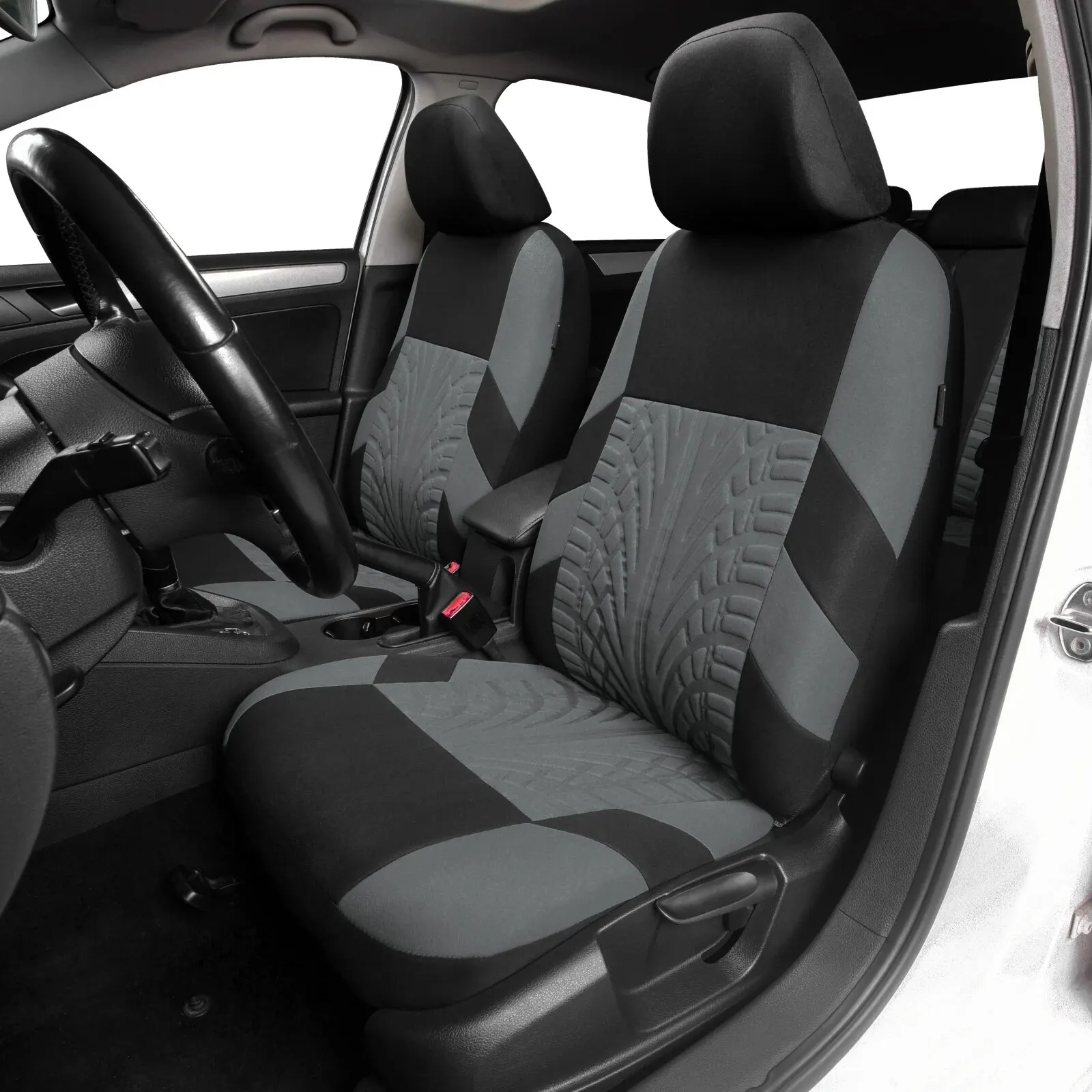 Car Seat Covers Full Set Front Split Rear Bench For Car Universal Cloth SUV Sedan Van Automotive Interior Covers thumbnail 3