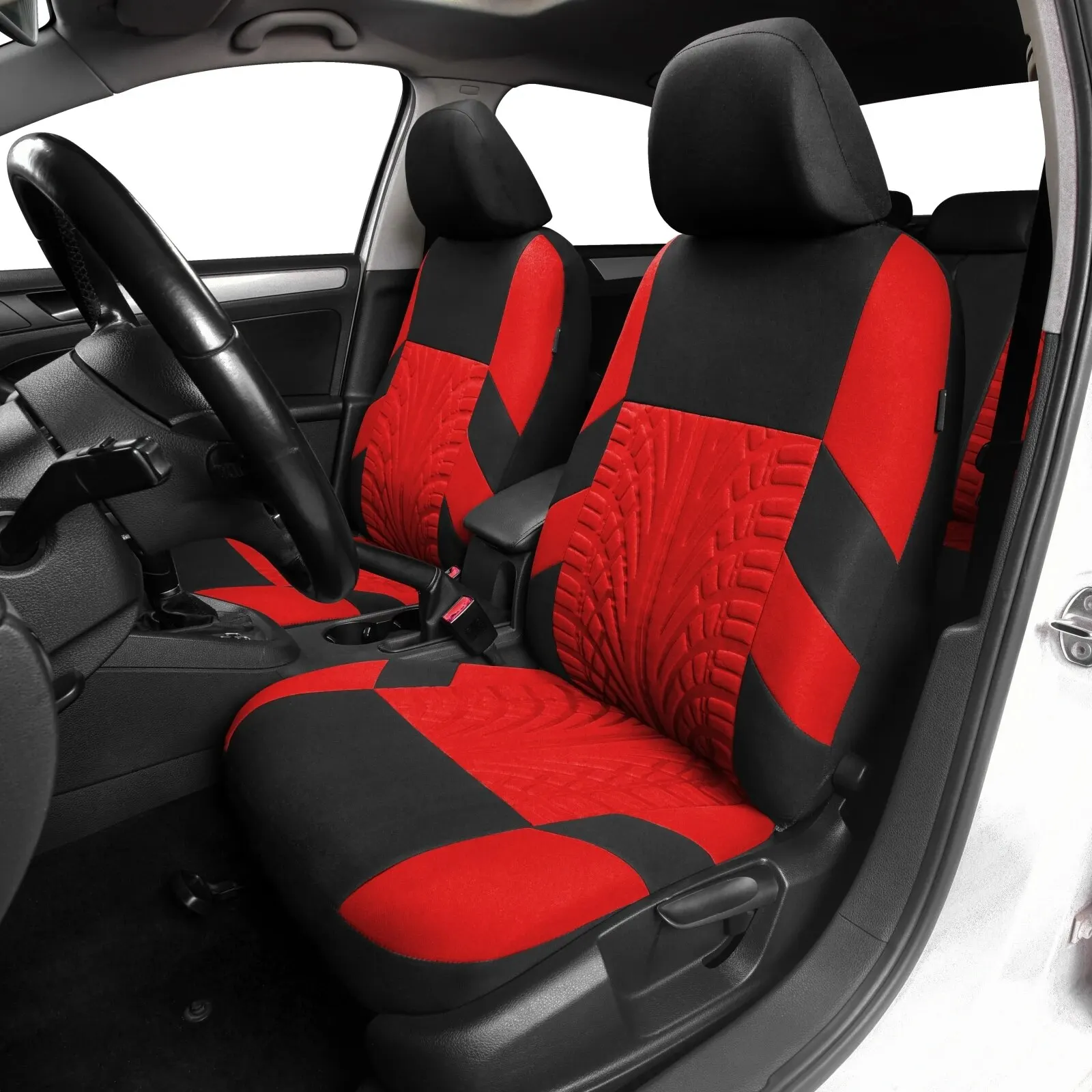 Car Seat Covers Full Set Front Split Rear Bench For Car Universal Cloth SUV Sedan Van Automotive Interior Covers thumbnail 4
