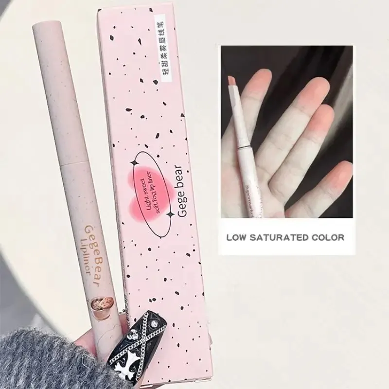 Nude Lip Liner Gege Bear Matte Velvet Lip Liner Pencil Long-lasting Waterproof Draw Lip Line Pen thumbnail 4