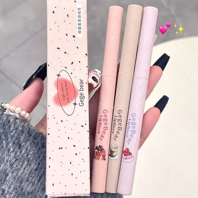 Nude Lip Liner Gege Bear Matte Velvet Lip Liner Pencil Long-lasting Waterproof Draw Lip Line Pen thumbnail 5