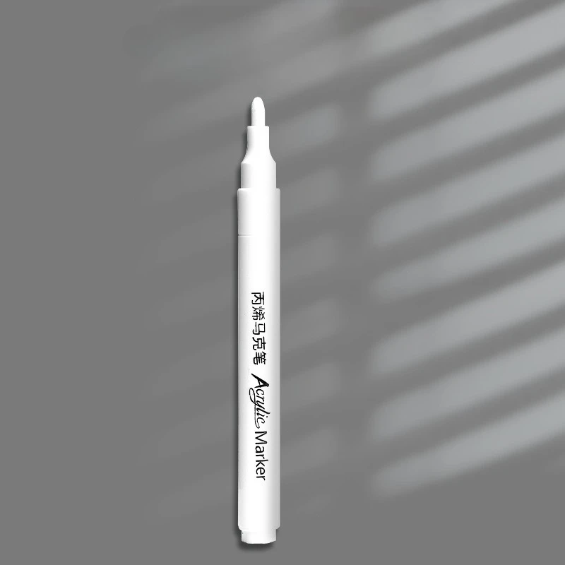 1/3/5 Pcs Student-specific white acrylic marker for sketching, highlighting, and oil-based quick-drying painting brush thumbnail 2