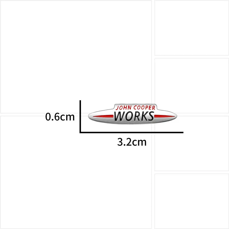 Auto Interior John Cooper Works Small Sticker Central Control Decals Emblem Decor Car Trunk Steering Wheel Sticker Accessories thumbnail 6