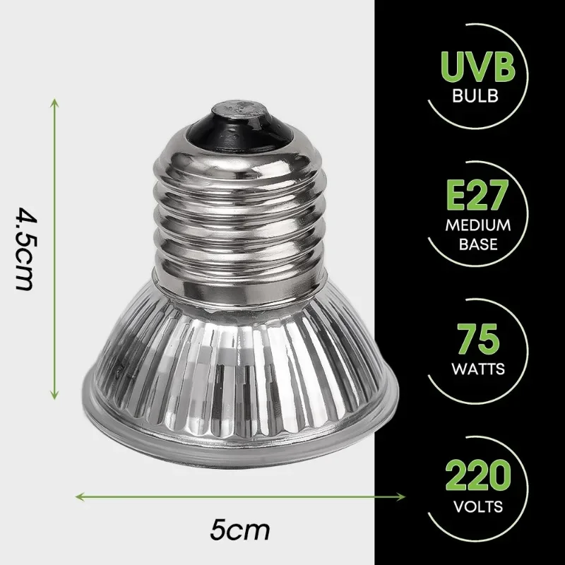 25/50/75W UVA UVB Reptile Lamp Bulb Turtle Basking UV Light Bulbs Heating Light Pet Heat Lamp Amphibians Full Sunlamp thumbnail 6