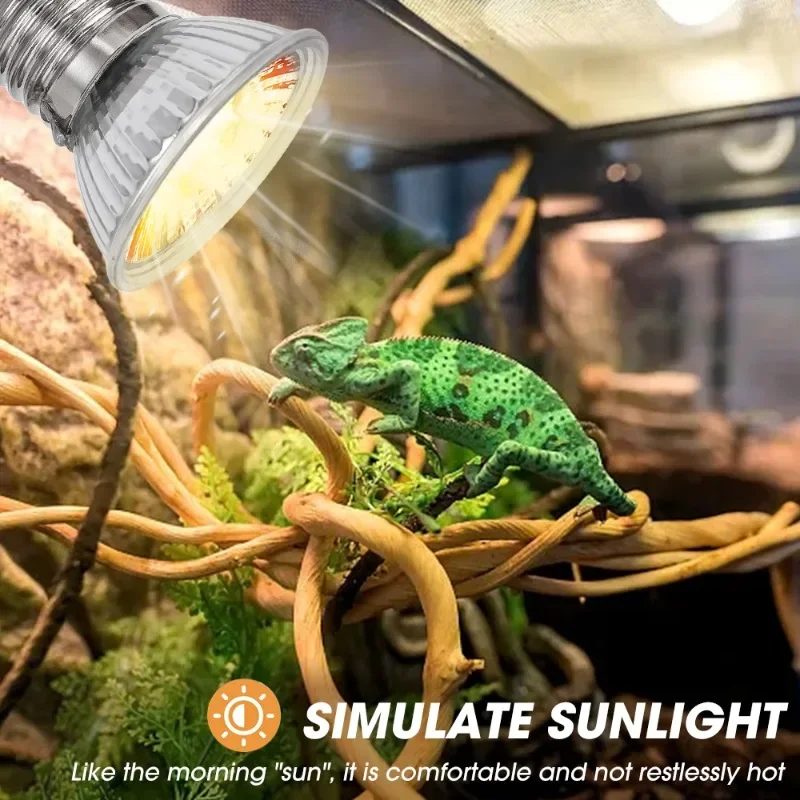 25/50/75W UVA UVB Reptile Lamp Bulb Turtle Basking UV Light Bulbs Heating Light Pet Heat Lamp Amphibians Full Sunlamp thumbnail 2