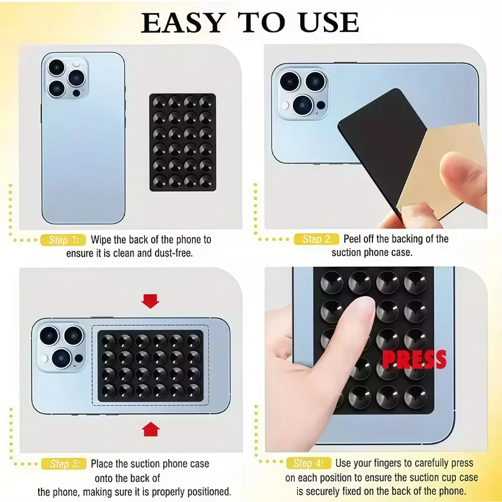 Candy Color Silicone Suction Phone Case Mount Non Slip Suction Cup Phone Stand Silicone Phone Holder For Selfies and Videos thumbnail 6