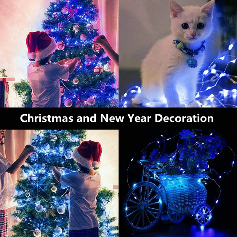 1/5/10pcs Fairy Lights String Button Battery Light Home Decor Living Bedroom Garden Christmas Wedding New Year Ornament Garland thumbnail 5