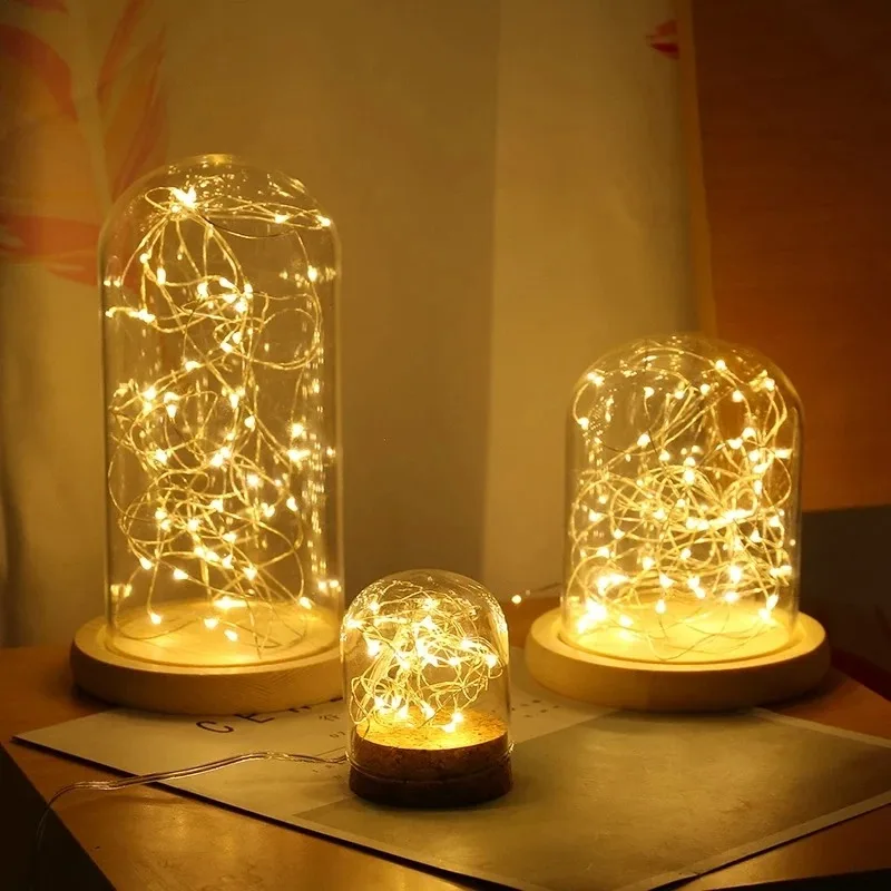 1/5/10pcs Fairy Lights String Button Battery Light Home Decor Living Bedroom Garden Christmas Wedding New Year Ornament Garland thumbnail 3