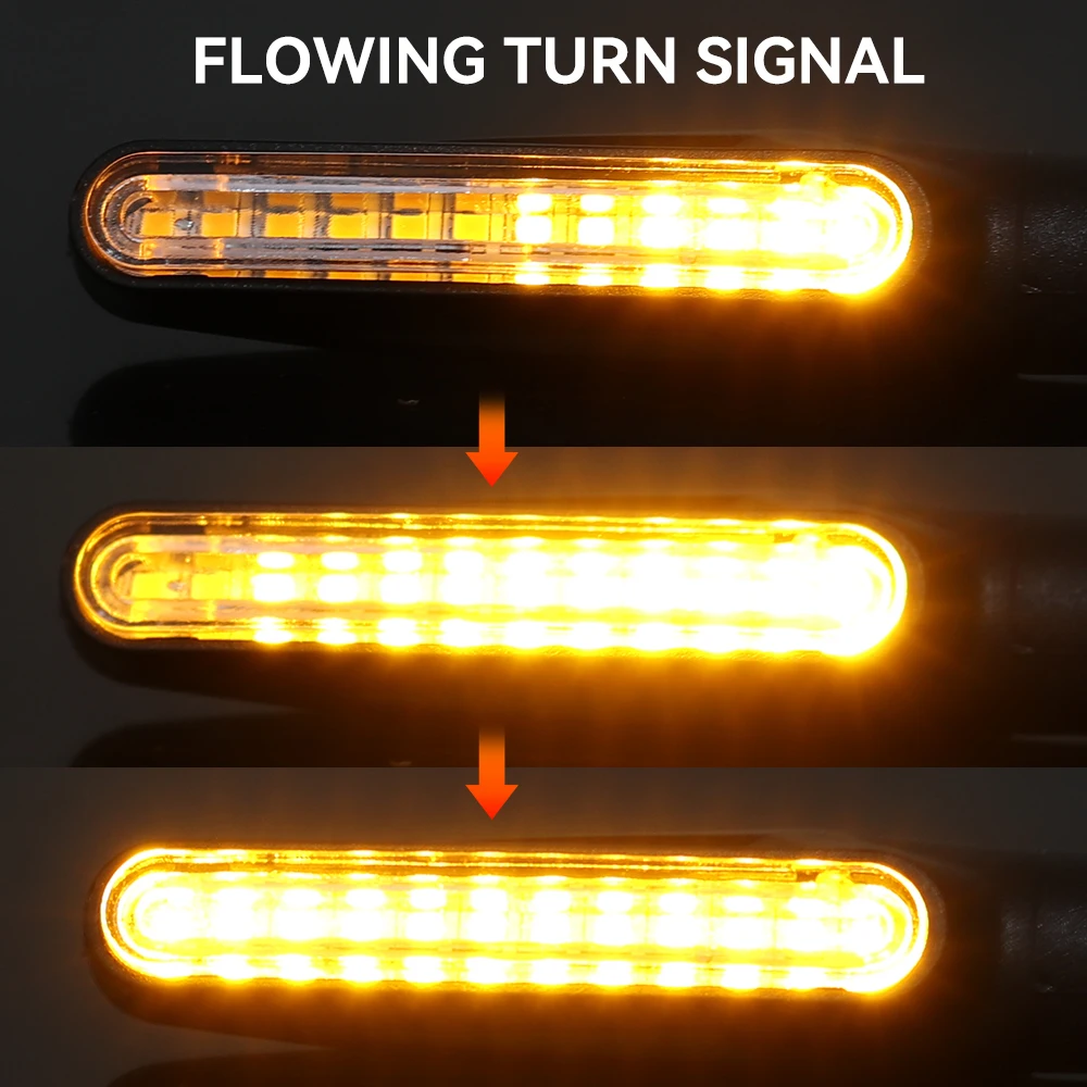 Motorcycle Led Turn Signals Directional Indicators Flashing Rear Tail Brake Flasher Light Stop Signal Light Motorcycle DRL Lamp thumbnail 5
