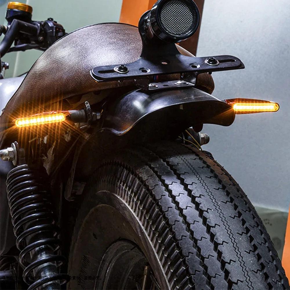 Motorcycle Led Turn Signals Directional Indicators Flashing Rear Tail Brake Flasher Light Stop Signal Light Motorcycle DRL Lamp thumbnail 6