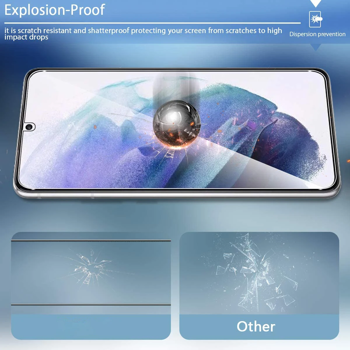 2/4Pcs Tempered Glass For Samsung Galaxy S21 5G Screen Protector Glass Film thumbnail 4