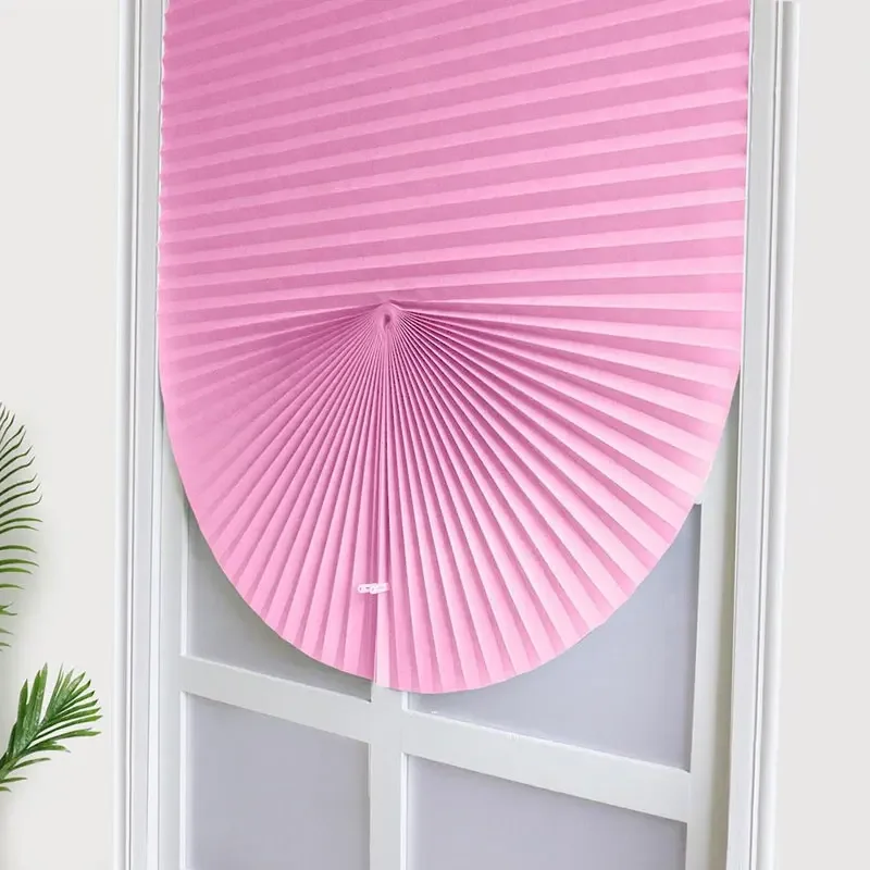 1Pc Shades Self-adhesive Half Windows Nonwoven Folding Curtain Bathroom Balcony Living Room Balcony Curtains Pleated Blinds thumbnail 2
