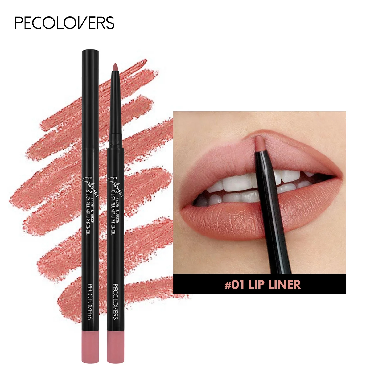 Waterproof Matte Lipliner Pencil Red Contour Tint Lipstick Long Lasting Non-stick Cup Moisturising Lips Makeup 12 Colors thumbnail 3