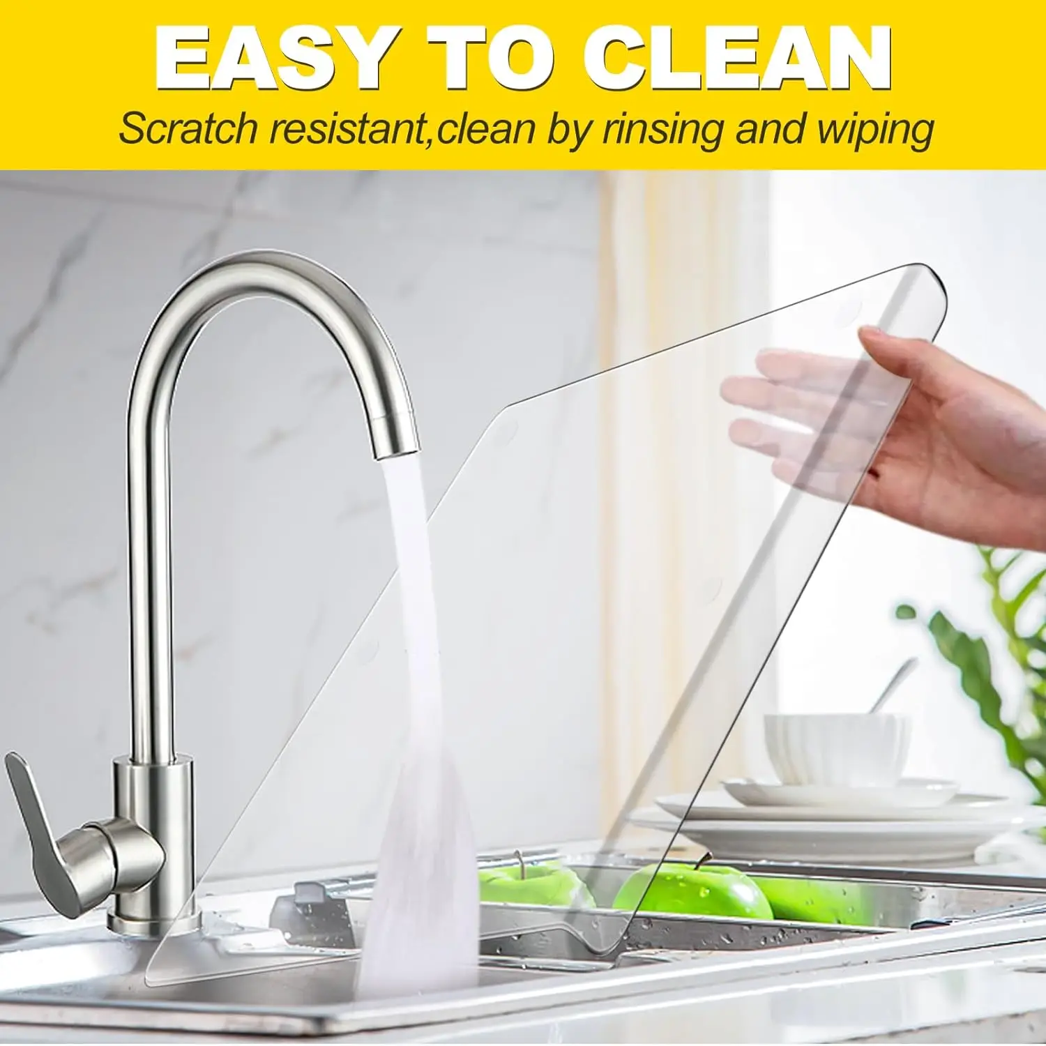 Acrylic Transparent Cutting Board With Lip Anti-slip Kitchen Cutting Chopping Boards Counter Countertop Protector Kitchen Gadget thumbnail 3