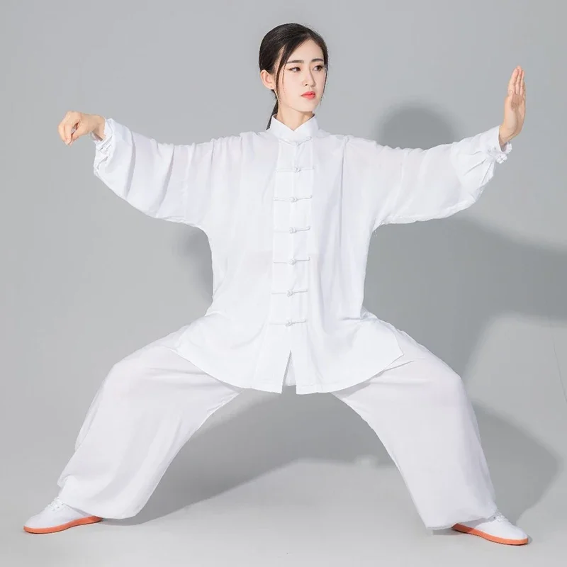 Tai Chi Kung Fu Soft Cotton Suit for Men and Women, Martial Arts Uniform, Jacket and Wing Chun Pants thumbnail 3