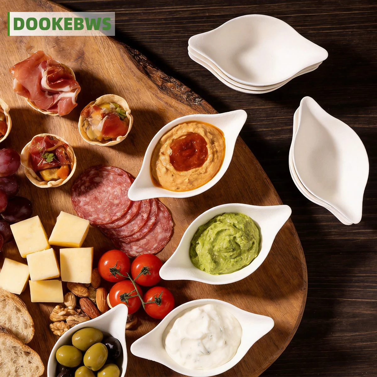 10/25/50pcs Disposable Sugarcane Mini Bowls, Lemon Shape Tableware, Sauce Bowls, Appetizer Dishes, Fruit Cutting Bowls