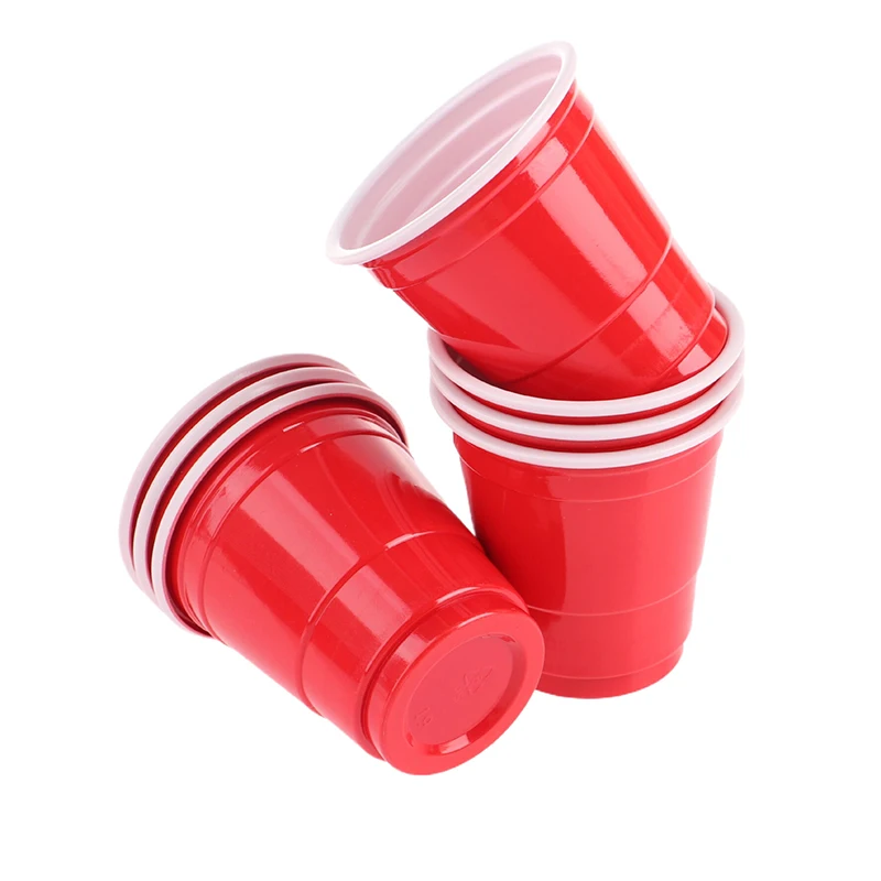50Pcs 59ml/2oz  Red Disposable Clear Plastic Cup Outdoor Picnic Birthday Kitchen Party Tableware Party Plastic Cups for Picnic thumbnail 5