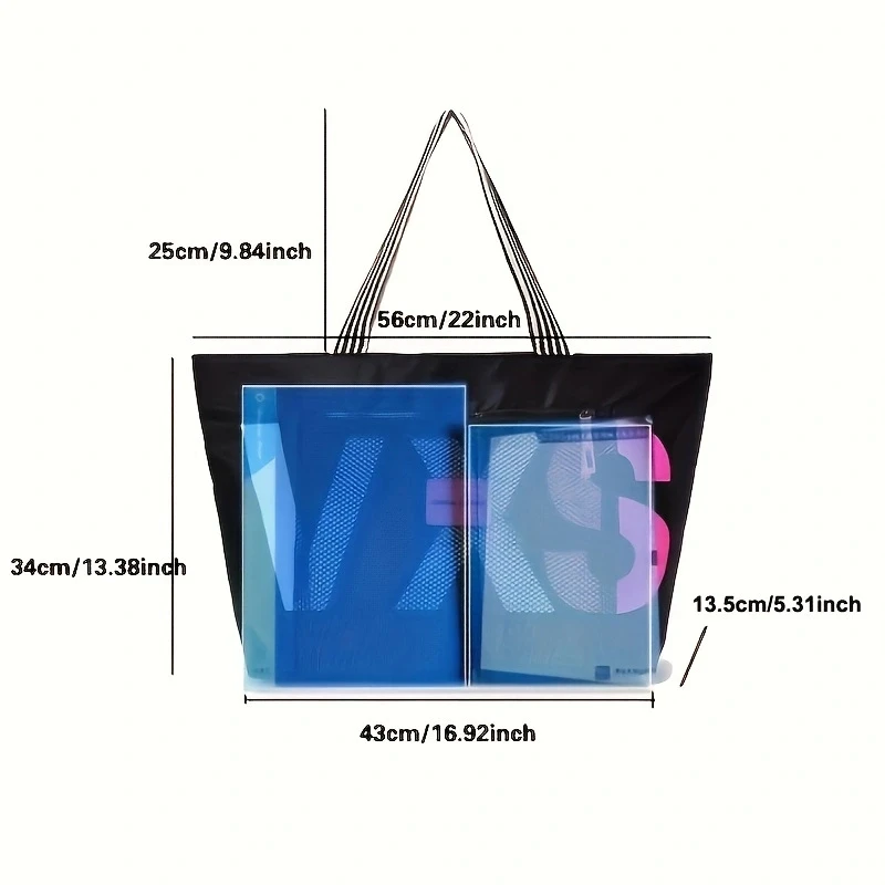 aliwood 2022 New Arrivals Letter Women Shoulder Bags Trendy Waterproof Tote Beach Bag Large Capacity Female Travel Shopping bags thumbnail 6