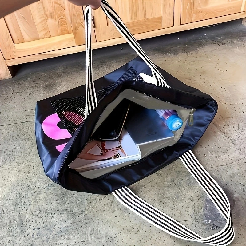 aliwood 2022 New Arrivals Letter Women Shoulder Bags Trendy Waterproof Tote Beach Bag Large Capacity Female Travel Shopping bags thumbnail 5