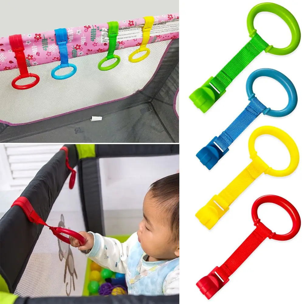 1/4PCS Pull Ring For Playpen Baby Crib Hooks General Use Hooks Baby Toys Pendants Bed Rings Hooks Hanging Ring Help Baby Stand thumbnail 4