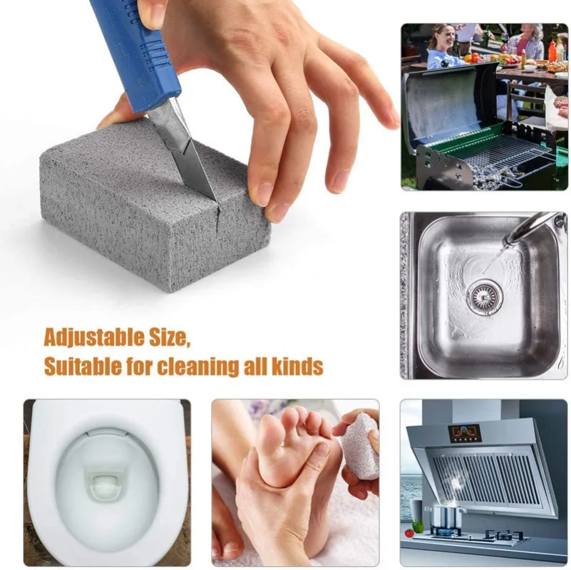 BBQ Grill Cleaning Brush Brick Block Barbecue Cleaning Stone Pumice Brick For Barbecue Rack Outdoor Kitchen BBQ Tools Mangal thumbnail 3