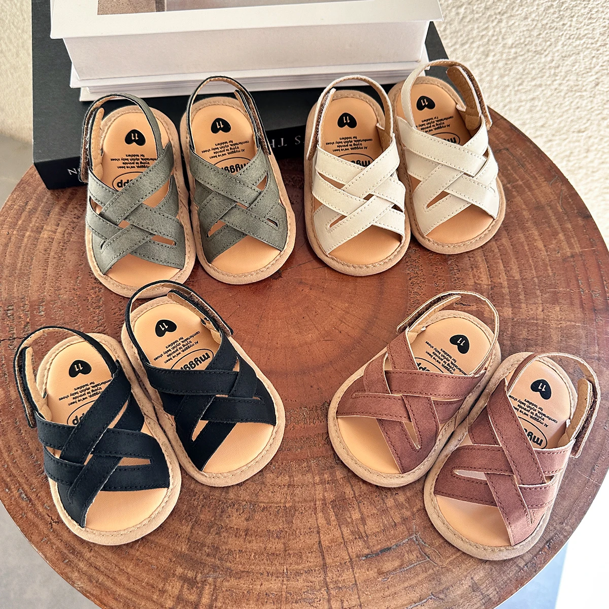 Baby Boys Girls Sandals Summer Wedding Dress Flats Shoes Infant Newborn Crib Footwear First Walkers Prewalkers thumbnail 4