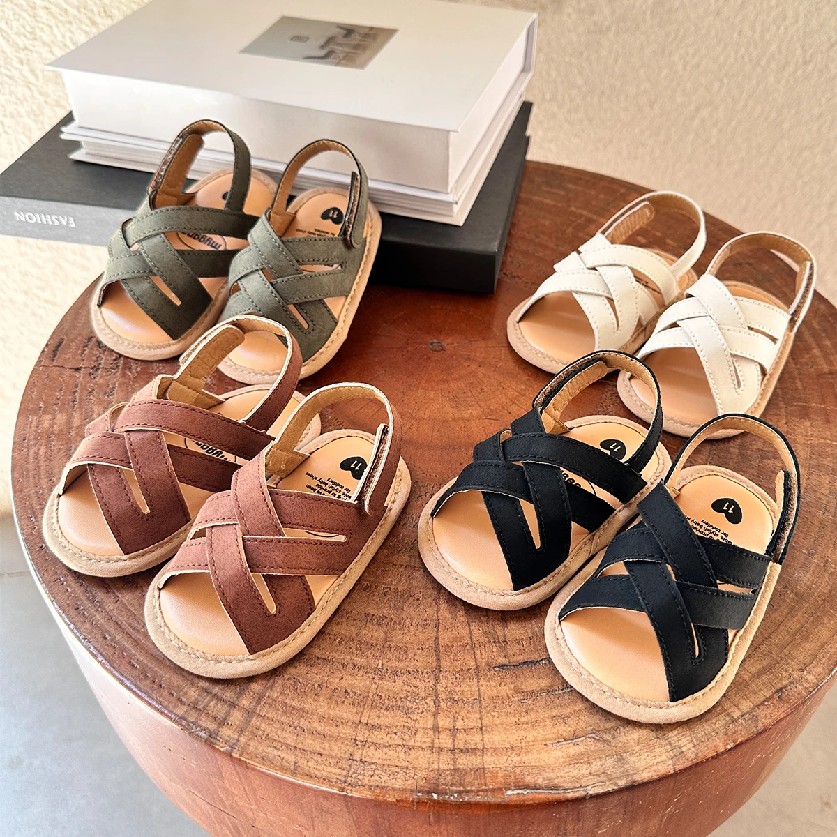 Baby Boys Girls Sandals Summer Wedding Dress Flats Shoes Infant Newborn Crib Footwear First Walkers Prewalkers thumbnail 3