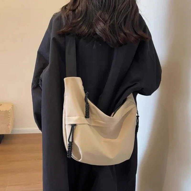 Nylon Hobos Crossbody Bags Solid Casual Zipper Women's Bags 2024 Fashion High Capacity Solid Color Single Shoulder Totes Bag thumbnail 4